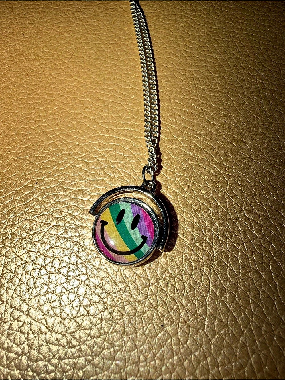 Multicolor Pendant Necklace Smiley and “Be kind”